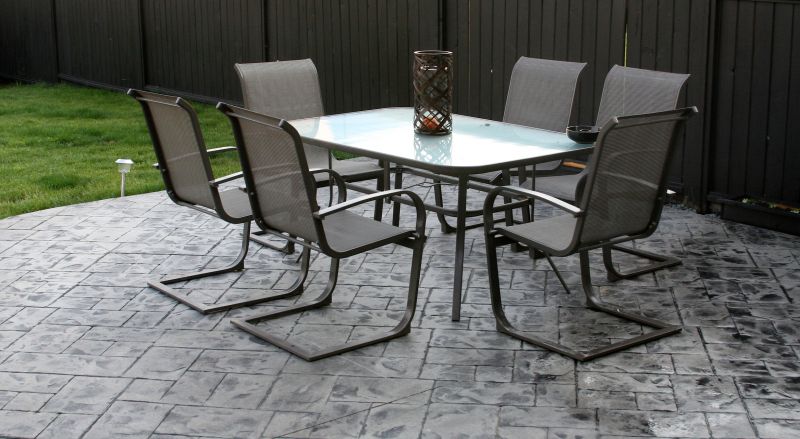 Decorative Stamped and Tinted Patio
